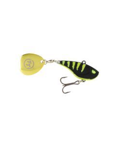 TT Lures Flashpoint+ 37mm Tail Spinner Vibe Lure - BLACKTREUSE