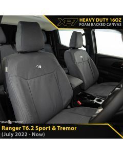 Ford Ranger T6.2 Sport & Tremor Heavy Duty XP7 Canvas 2x Front Seat Covers (Available)