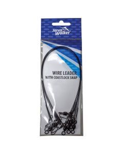 6 Pack of Jarvis Walker 9 Inch/80lb Wire Fishing Leader Trace Rigs
