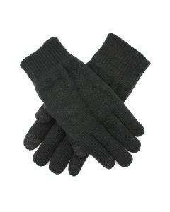 Dents Womens 3M Thinsulate Lined Touchscreen Knit Gloves - Black