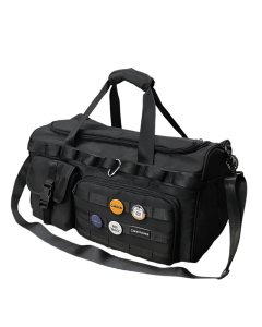 Foldable Dry-Wet Separation Gym Travel Bag Black