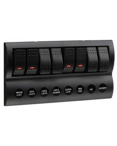 Narva 63196 8-Way LED Switch Panel with Fuse Protection