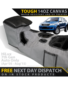 Toyota HiLux 7th Gen AUTO ONLY Retro Canvas Centre Console Organiser (In Stock)