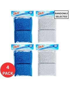 4x Zilch 13cm Scourer Metallic Wire Sponge 4pk