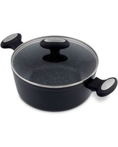 Zyliss Ultimate Forged 20cm/2L Non-Stick Stock Pot w/ Lid Cover - Black