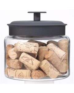 Anchor Hocking Montana 1.5L Storage Jar With Black Lid 16 X 15cm