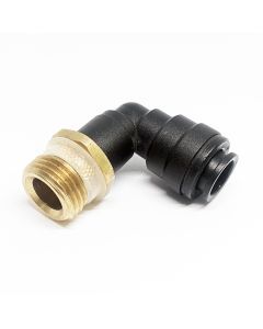 John Guest 1/2" Brass Male Adapter With 12mm Plastic Elbow - RM091214
