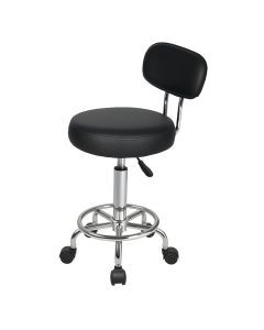Levede Swivel Office Chair Round Rolling Stools PU Leather Height Adjustable