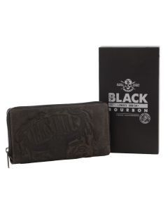 Jack's Inn Liquor Ladies Crazy Horse Leather Wallet (Black Bourbon Womens Gift Set)