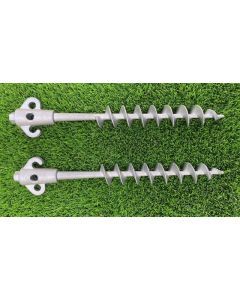Screw in Aluminum Ground Pegs 2 X 365mm Long Includes 19mm Adapter Tents Camping Secura-Pegs®