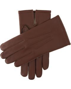 Dents Mens Leather Keston Gloves w/ Palm Vent & 3-Point Stitch Detail - English Tan