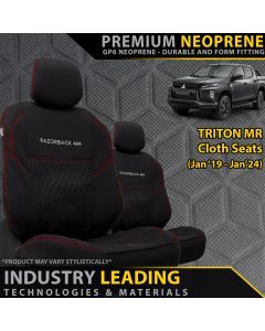 Mitsubishi Triton MR Premium Neoprene 2x Front Row Seat Covers