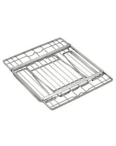 Stainless Steel Telescopic Folding Storage Rack Stand Silver