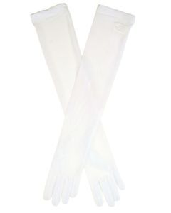 Dents Womens Sheer Tulle Opera Length Evening Gloves - Cream (One Size)
