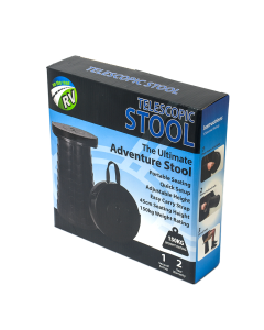 Telescopic Collapsible Portable Stool H: 45cm Black