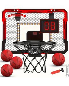 Glow Hoops: Interactive LED Basketball Hoop Set for Kids