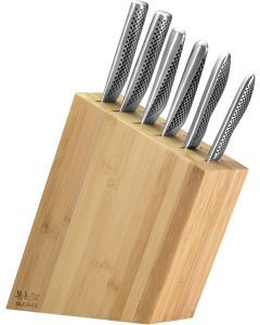 Global Kyoto 7-Piece Knife Block Set (Bamboo) - Japanese Knives
