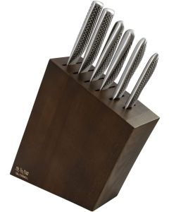 Global Kyoto 7-Piece Knife Block Set (Stained Ash) - Japanese Knives