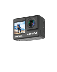 5K Action Camera with Touchscreen Waterproof Black