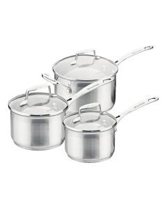 3-Piece Scanpan Impact 18/10 Stainless Steel Saucepan Set  (High Quality Pots)
