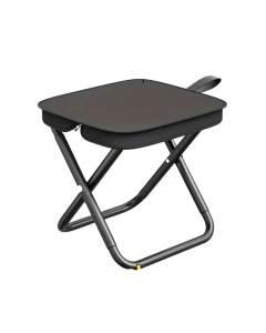 Black Portable Folding Camping Chair and Stool