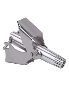 Portable Stainless Steel Manual Nose Hair Trimmer Silver