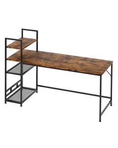 Levede Computer Desk Study Table Home Office Workstation with 4-Tier Shelf 160cm
