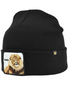 Goorin Bros King Lion Beanie - Black (Warm Winter Ski Hat - Animal Series)