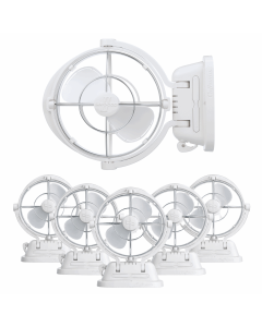 6 x White Sirocco II 12/24V Caravan RV Fan (OEM Carton)