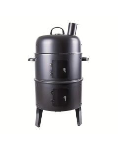Charcoal BBQ Smoker Cast Iron Grill with Lid