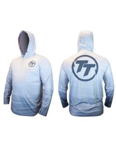 TT Fishing Grey Adults Hooded Long Sleeve Tournament Fishing Shirt