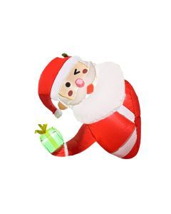 3.5Ft Christmas Inflatable Santa Claus Leaning Out from Window
