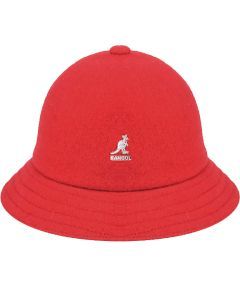 Kangol Wool Casual Unisex Bucket Hat - Red (Winter Warm Fashion Cap)