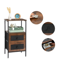 Compact Bedside Table - w/ 2 Drawers