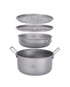 Titanium Camping Cookware Set Grey