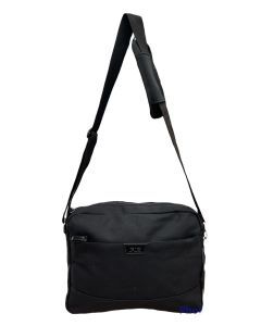 FIB Byron Canvas 13" Laptop Messenger Bag - Black (Adjustable Shoulder Strap)