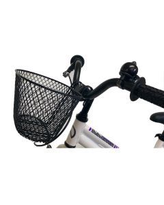 PVC Coated Wire Mesh Hook On Front Bike Basket (Black)
