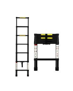 Traderight Multipurpose Telescopic Ladder Portable Aluminium Extension Steps 2m