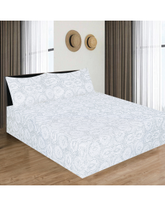 Queen Luxury 100% Cotton Flannelette Fitted Bed Sheet & 2 Pillow Case Combo Set - White