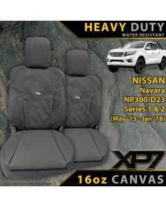 Nissan Navara NP300 Series 1 & 2 Heavy Duty XP7 Canvas 2x Front Seat Covers (Available)