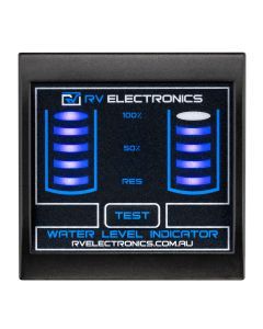 Slimline LED Water Level Indicator Double Tank Gauge - Black