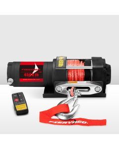 Fieryred 4500LBS/2041KG Wireless 12V Electric Winch Synthetic Rope Boat Atv 4WD
