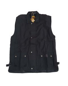 Weatherall Outback Survival Gear Snowy River Fleece Lined Oilskin Vest (Brown)