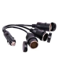 12 Volt Direct 12/24V Cigarette Plug to Triple Cigarette Socket Splitter