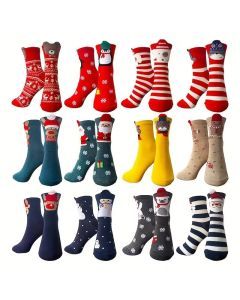 Classic Cotton Christmas Stockings (12 Pairs)