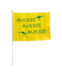 Aussie Yellow Hand Flag (29x44cm) – Signal Flag for Australia Day & Sports Events