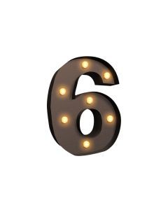 Traderight Group  LED Metal Number Lights Free Standing Hanging Marquee Event Party D?cor Number 6