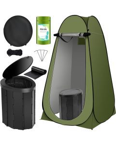 Portable Pop-Up Camping Toilet Kit for Adults