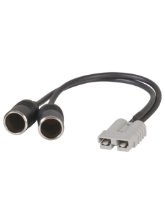 12 Volt Direct 12/24V Anderson Style Plug to Twin Cigarette Socket