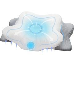 Ergonomic Memory Foam Pillow Orthopedic Neck & Shoulder Support White